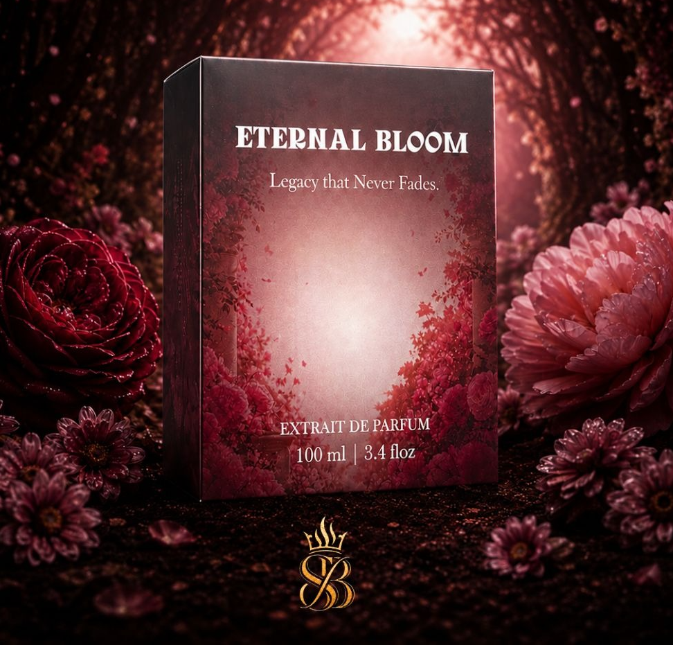 Eternal Bloom box surrounded by roses